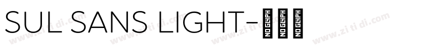 Sul Sans Light字体转换
